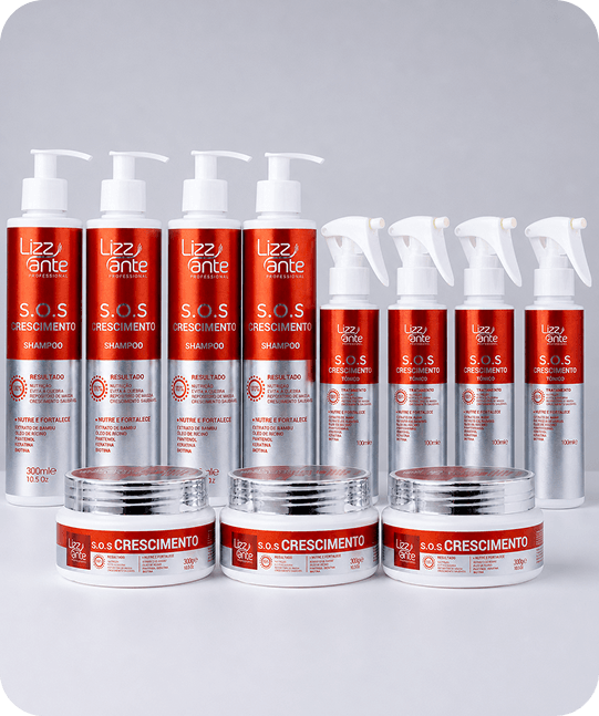 3 Kits SOS Crescimento com tônico e shampoo de brinde